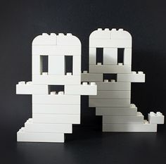 two white legos that have been placed together