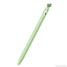 a green pen with a leaf on the tip