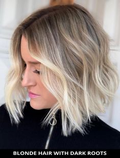 Dark Root Fade To Blonde, White Blonde Balayage Dark Roots Short Hair, Blonde Bob Root Melt, Blonde Melted Root Short Hair, Blonde Shadow Root Bob, Silvery Blonde Hair With Dark Roots, Blonde Root Stretch Bob, Short Hair Root Smudge, Root Pull Blonde