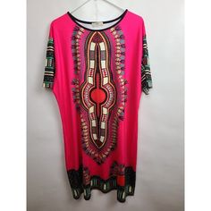 Neelam Womens Shift Dress Plus Size Pink African Dashiki Print Short Sleeve New Brand: Neelam Fashions Department: Womens Color: Pink/Multi Size: Plus One Size Type: Dress Style: Shift Pattern: Dashiki Closure: Pullover Sleeve Length: Short Sleeve Sleeve Type: Regular Neckline: Boat Neck Features: African Dashiki Print, Lightweight, All Season Condition: New With Tag Measurements: Pit To Pit: 27 In Length: 40 In We Want You To Have A Positive Experience. Please Examine The Pictures Carefully Bef Plus Size Pink, Shift Pattern, Long Sleeve Mesh Dress, Velvet Wrap Dress, Long Sleeve Tunic Dress, African Dashiki, Silk Shift Dress, Womens Shift Dresses, Spandex Dress