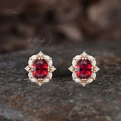 Product Detail Material: 925 Sterling Silver, 10k/14k/18k Solid Rose/White/Yellow Gold, Platinum Quantity: 2pcs (a pair) earrings Center Stones: 6x8mm Oval Cut Lab Ruby Side Stones: Marquise Cut and Round Cut Moissanites Custom Service 1, Gemstones can be replaced with others. 2, All metal can be customized. 3, The earrings can be customized according to the design you want. Please contact us if you need any personalized custom earrings. We will try our best to meet your needs. Only you can't think of it, we can't do it without us. Shipping It's made-to-order jewelry, it will take 2-4 weeks to make it. Once the pendant/necklace is finished, it will be sent by USPS, FedEx or DHL. Return & Refund There is a 30-day return guarantee. But as it's handmade pendant/necklace, handcrafted fee and s Red Oval Halo Design Earrings, Oval Ruby Earrings For Anniversary, Red Oval Birthstone Earrings, Red Oval Earrings For Anniversary, Earring Art, Handmade Pendant Necklace, Ruby Birthstone, Halo Earrings Studs, Red Gemstones