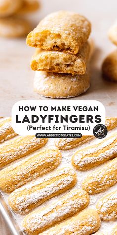 how to make vegan ladyfingerers perfect for trimming and gluing