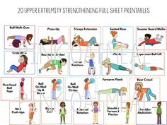 an exercise poster showing the different exercises