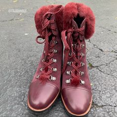 Nwt. Color: Burgundy Style: Manchester Faux Fur Heeled Booties Firm Price. Faux Fur On Collar And Around Shoelaces Heel Height: 2 1/4” Box Optics Cred: Leop 9499 Ships To You Today! Value: $225.00+ Faux Fur Heels, Fur Heels, Burgundy Style, Sam Edelman Shoes, Sam Edelman, Shoe Laces, Manchester, Bootie Boots, Faux Fur