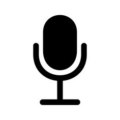 a black and white silhouette of a microphone