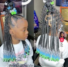 Kiddie Braids With Beads, Parade Hairstyles, Cute Hairstyles For Black Kids, Back To School Braided Hairstyles, Goddess Hair