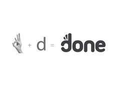 the word donee is written in black and white, with two hands raised up