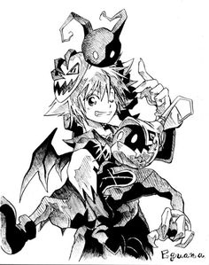 Halloween Sora Kingdom Hearts Tattoo, Disney Kingdom Hearts, Anime Male, Anime Guy