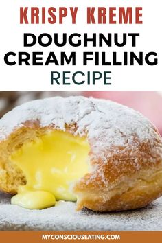 a Krispy Kreme Doughnut with cream filling Krispy Kreme Recipe, Krispy Kreme Donuts Recipe Cream Filled, Doughnut Cream Filling Recipe, Krispy Kreme Cream Filling Recipe, Crispy Cream Donuts Recipe, Krispy Kreme Donuts Recipe, Krispy Kreme Copycat Recipe