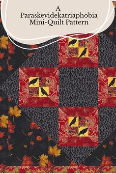 Friday the 13th quilt block Mini Quilt Patterns, Friday 13th, Table Quilts, Picture Quilts