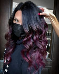 Blackberry Hair Colour, Kadeřnické Trendy, Hair Color Formulas, Gorgeous Hair Color, Vlasové Trendy, Burgundy Hair, Haircut And Color, Hair Color And Cut