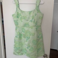 Adorable, Never Been Worn; Basically Nwt. Soft Embroidered Material, Lined. Mini Skirt Style But Not Too Short. Sleeves Were Tacked To Fit Me, But Never Ended Up Wearing It. (Would Easily Be Untracked) Beautiful Color, More Vibrant Green Than The Pictures! A-line Mini Dress With Floral Print For Wedding, A-line Floral Print Mini Dress For Wedding, Green Floral Embroidered Mini Dress For Party, Green Square Neck Dress For Wedding, Green Square Neck Wedding Dress, Green Sleeveless Mini Dress With Floral Embroidery, Lined Green Mini Dress For Garden Party, Green Lined Mini Dress For Garden Party, Summer Wedding Guest Dress