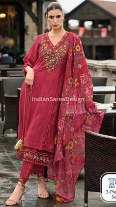 Floral Printed Chanderi Kurta Pant With Dupatta Beautiful Embroidery Work, Traditional Wear Product Details: Kurta Fabric: Chanderi Pant Fabric: Chanderi Dupatta Fabric: Taby Silk Work: Intricate Embroidery Available Sizes: S (36) M (38) L (40) XL (42) XXL (44) Chanderi Dupatta, Kurta With Pants, Intricate Embroidery, Traditional Wear, Embroidery Work, Beautiful Embroidery, Floral Printed, Blazer Suit, Floral Prints