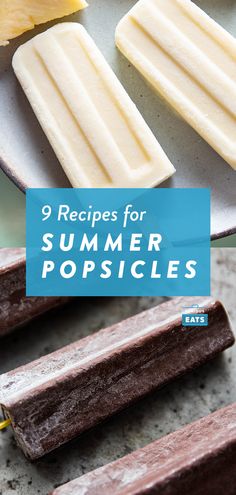 popsicles with text that reads 9 recipes for summer popsicles