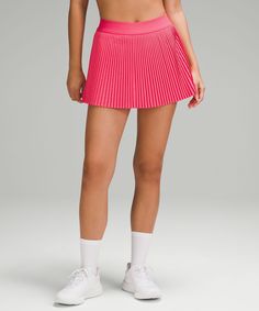 Varsity High-Rise Pleated Tennis Skirt | Women's Skirts | lululemon Athletic Skirts, Lululemon Skirt, Jumper Short, High Rise Skirt, Pleated Tennis Skirt, Dance Mom, Tennis Skirts, Women Skirts, Denim Skirts