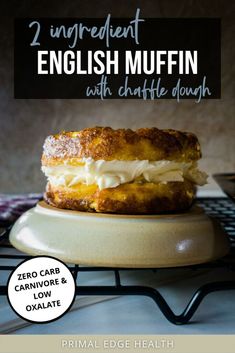 two ingredient english muffin with cottage cheese