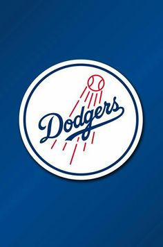 the dodgers logo on a blue background