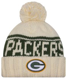 Fit Cold weather knit Warm, insulating fabric One size fits most Style and Team Spirit Raised, embroidered team graphics Additional Details Officially licensed product Crochet Green Bay Packers, Green Bay Packers Hat, Packers Gear, Nfl Gifts, Nba Hats, Nfl Green Bay, Knit Hats, Green Logo, Women's Beanie