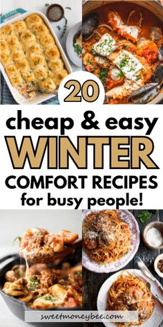 20 cheap and easy winter comfort recipes for busy people to cook in the oven or on the stove