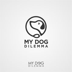 the logo for my dog dillemma, which is designed to look like a dog's head