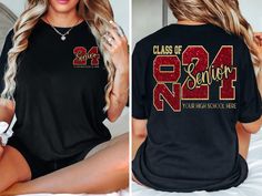 2024 Graduate Shirts, High School Graduation Tshirt Ideas, 2024 Graduation Shirt, Class Of 2024 Shirts, Senior T Shirt Designs, Senior Shirt Ideas 2024 Trendy, Senior 2024 Ideas, Senior Mom Shirts 2024, Senior Sunset Shirts