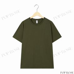 Upgrade Version Loose Fit Solid Color Cotton T-shirt Blank Short Sleeve Promotional Shirt Cultural Shirt Printing Basic Green Solid Color T-shirt, Basic Khaki Short Sleeve Tops, Khaki Solid Color Short Sleeve Tops, Khaki Short Sleeve Top, Green Plain Short Sleeve T-shirt, Summer Khaki Crew Neck Shirt, Basic Khaki Summer Tops, Basic Khaki Tops For Summer, Khaki Crew Neck T-shirt For Summer