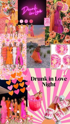 Pink orange bachelorette trip girls drunk in love drinks sunset Pink Bachelorette Party, Pink Bachelorette, Hawaiian Birthday Party, Bachelorette Party Planning, Bridal Bachelorette Party, Bachelorette Themes, Bachelorette Party Outfit