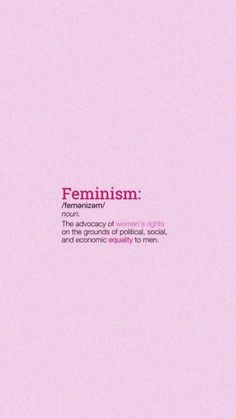 a pink book cover with the words feminist