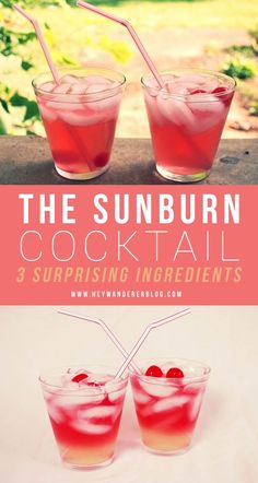 the sunburn cocktail is an easy and delicious summer drink