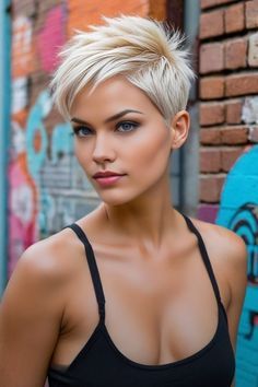 #shorthaircuts #shorthair #shorthairstyle #shorthaircut #thecutlife #haircut #shorthairdontcare #hair #bobhaircut #shorthairlove #shorthairlife #haircuts #shorthairideas #pixiecut #pixiehaircut #hairstyles #shorthairrocks #shorthairstyles #pixiecuts #haircutsforwomen #shorthairgirls #behindthechair #haircolor #pixie #mobhair #hairstylist #healthyhair #voiceofhair #veryshorthaircuts Short Hair Haircuts Wolfcut, Posh Spice Hairstyles, Womens Super Short Hairstyles, Back Views Of Short Haircuts, Short Hair Styles With Shaved Sides, Pinks Hairstyles Singer 2023, Pixie Hairstyles 2025, Off The Face Hairstyles