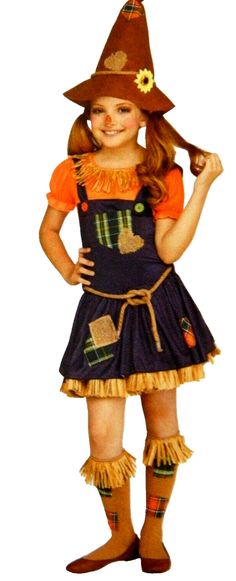 Fun World Girl's Scarecrow Costume M 7/8 New 3 Pc Set  New With Tags Includes: Dress With Belt,  Knee Highs,  Hat Get ready for Halloween with this Fun World Girl's Scarecrow Costume!  The 3-piece set includes a dress, belt, and hat.  The colorful and intricate design is perfect for any Halloween celebration, and the dress comes in size M (7/8).   The Fun World Girl's Scarecrow Costume is a great choice for any young girl  who wants to dress up and stand out from the crowd.  (Inv.#CO1)  Our Mission Statement:  We strive to offer the best merchandise either NEW or PRE-OWNED. We try to keep the prices reasonable to give you the best shopping experience. Communication is the key, if you have any questions or concerns please feel free to contact us.   We will do our very best to answer any que Halloween Costumes Scarecrow, Scarecrow Costume, Duo Costumes, Halloween Scarecrow, Country Kids, Knee Highs, Fun World, Theatre Costumes, Cute Halloween Costumes