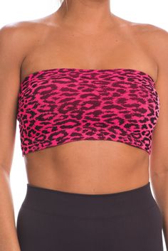 Pink Leopard 2000s Clothes, Bandeau Tops, Chill Fits, Black Leopard Print, Mint Julep Boutique, Bandeau Bra, Pink Leopard Print, Friend Outfits, Black Leopard