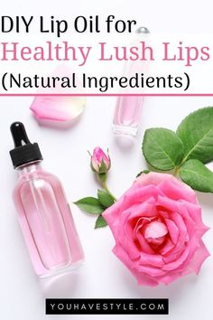 DIY Lip Oil for Healthy Lush Lips (Natural Ingredients) Diy Lip Oil, Homemade Lip Balm Recipe, Body Essentials, Lip Balm Recipes, Homemade Lip Balm