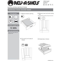 the instructions for how to install an entertainment center with drawers and shelves, including sliding doors