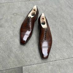 Handmade Brown Classic Beauty Oxford Lace up Dress Shoes on Storenvy