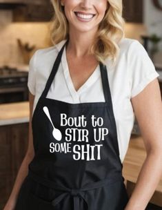 Bout to Stir up Some Shit, Black Kitchen Bib Apron Grilling BBQ Mens Womens Unisex Aprons Funny - Etsy Cricut Apron Ideas Funny, Apron Designs Ideas, Apron Ideas, Bib Apron, Apron Designs, Black Kitchen, Black Kitchens, Made With Love, Grilling