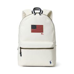 In durable cotton canvas this roomy backpack features a historical American flag appliqué and our signature embroidered Pony at the front. Ralph Lauren Backpack, Unisex Accessories, Canvas Backpack, Girls Accessories, American Flag, Cotton Canvas, Bag Accessories, Ralph Lauren, Flag