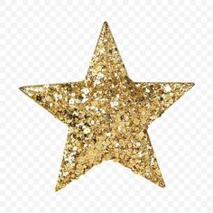 a gold glitter star with no background, hd png - golden stars png