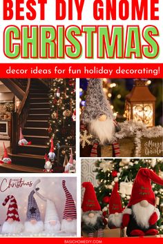 16 Adorable DIY Gnome Christmas Decor Ideas for 2024 - Basic Home DIY Whimsical Christmas Decor Ideas, Holiday Crafts For Adults, Diy Gnome Christmas, Gnome Christmas Decor, Winter Party Games, Whimsical Christmas Decor, Diy Gnome, Decorate For Christmas, Winter Parties