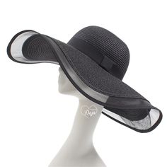 Beach hat Color: black, tan, or white Size: 58 cm Style: floppy wide brim straw hat Elegant Brimmed Sun Hat With Uv Protection, Kentucky Derby Lightweight Wide Brim Hat, Lightweight Black Straw Hat, Black Curved Brim Sun Hat For Summer, Elegant Wide Brim Sun Hat With Uv Protection, Elegant Brimmed Hat With Uv Protection, Summer Panama Hat With Curved Brim For Party, Summer Party Fedora Straw Hat, Black Summer Fedora