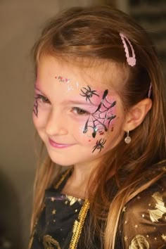 Maquillaje Halloween Infantil, Witch Face Paint, Face Painting Halloween Kids, Spider Web Makeup, Witch Makeup, Kids Face Paint