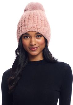 There are beanies, then there's the Blush Poppy Pom Beanie. Hand-knitted of faux fur yarn in a flattering, soft shade of Blush, the Poppy Pom has the perfect amount of body and stretch. Topped with a fun, whimsical 5" fur pom, the roomy 10"-high cap portion slips easily off and on, leaving hair uncrushed. Neutral and easy to style, the Poppy Pom dresses up and down. Make the Poppy Pom your signature accessory, knowing in this case, fabulous-ness is practical as well! The Poppy Pom Beanie is conveniently machine-wash. Create a gift set by adding the matching pull-through scarf (43109) and finger-less gloves (43100). Rest assured, all three pieces have the same convenient easy-care. Pom Dresses, Pom Pom Dress, Fabulous Furs, Pom Beanie, Fur Pom Pom, Beanie Hat, Beanie Hats, Hand Knitting, Poppies