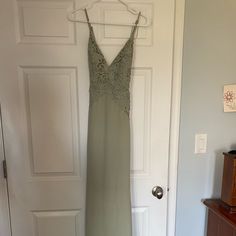 Beautiful Brand New, Never Worn, Sage Green, Floor Length Dress With Adjustable Straps. Tags Are Still On! Message Me If You Have Any Questions! Price Is Also Very Negotiable! Bust: 35/36” Waist: 28/29” Hips: 38/39” Green Floor Length Dress, Dresses Sage Green, Green Floor, Prom Dress Color, Formal Prom Dress, Red Bodycon Dress, Floor Length Dress, Juicy Couture Charms, Backless Mini Dress