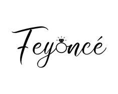 the word fefonce written in cursive writing with a diamond on top