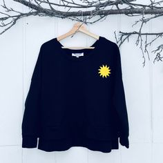 Sun Sweatshirt, Black Sweatshirt, Sun