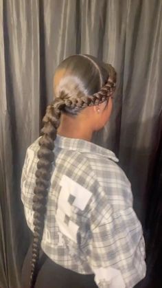 Braided hairstyles for teens Slik Ponytail Styles With Braids, Braid Across Front Of Hair Into Ponytail, How To Do One Braid Ponytail, Pony Tailed Hairstyle Braid, Quick Hairstyle With Braiding Hair, 2 Braids Into High Ponytail, Feed In Braids Ponytail With Swoop, Pretty Braided Ponytails, Two Braid Quick Weave