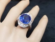 Stunning art deco filigree antique Platinum ceylon sapphire ring circ 1920's Center stone Natural unheated untreated ceylon sapphire comes with a cert. Oval shape weight 15.06ct. size 13.5x15x8.8mm full brilliant, very nice cut.medium blue color side two natural emerald cut diamonds weight: 0.45ctw. VS1-H Side set round natural old mine cut diamonds weight 0.35ct This tremendously old ring with a lot of history Is in perfect condition. Retail value $95,000 net . Appraisal available https://www.i Gia Certified Art Deco Sapphire Ring For Formal Occasions, Antique Blue Sapphire Ring In Platinum, Art Deco Blue Oval Sapphire Ring, Blue Oval Sapphire Ring In Art Deco Style, Art Deco Sapphire Ring With Bezel Setting, Antique Blue Platinum Jewelry, Art Deco Sapphire Ring For Formal Events, Blue Sapphire Ring With Bezel Setting In Platinum, Ceylon Sapphire Ring