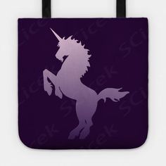 a tote bag with an unicorn silhouette on it