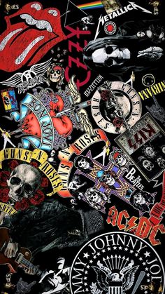 a poster with many different types of tattoos and skulls on the front, along with an image of a man's face