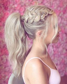 Bridal High Ponytail, Ponytail Updo Wedding, Hairstyles High Ponytail, High Ponytail Braid, Sweethearts Hair, Hairstyles High, Messy Hair Look, Hair Projects, High Ponytail Hairstyles